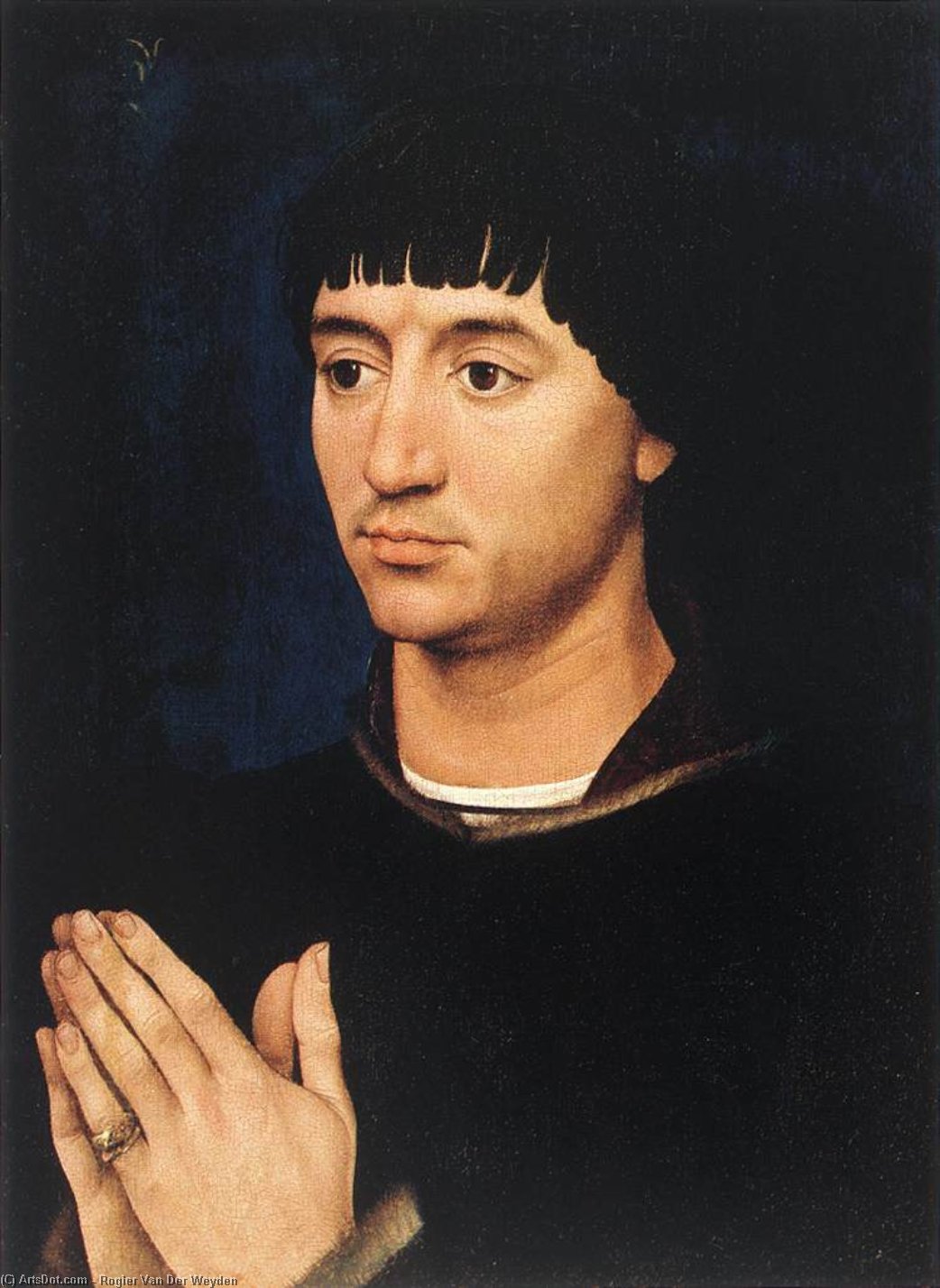 Porträtdiplom Von Jean De Gros (rechte Flügel) — Rogier Van Der Weyden