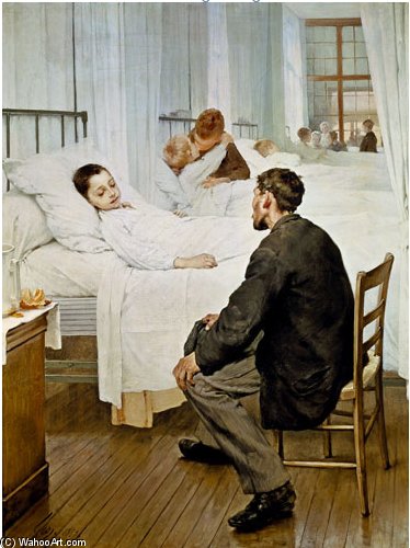 Visiting Day At The Hospital — Henri Jules Jean Geoffroy Dit Geo