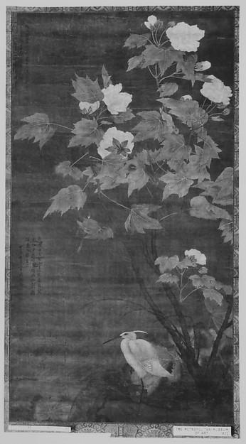 Hibiscus And Egret — Jiang Tingxi