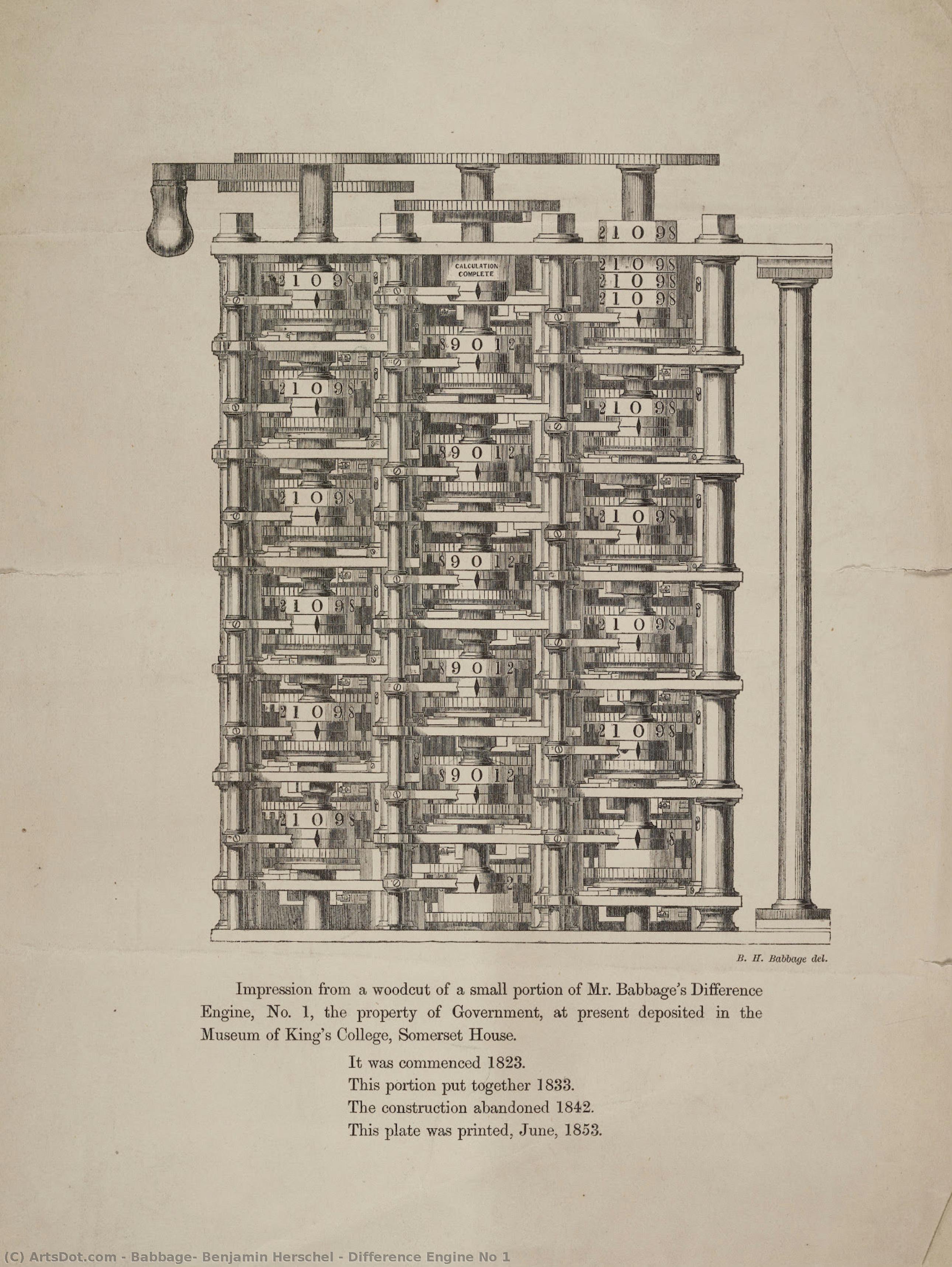 Difference Engine No 1 — Babbage, Benjamin Herschel
