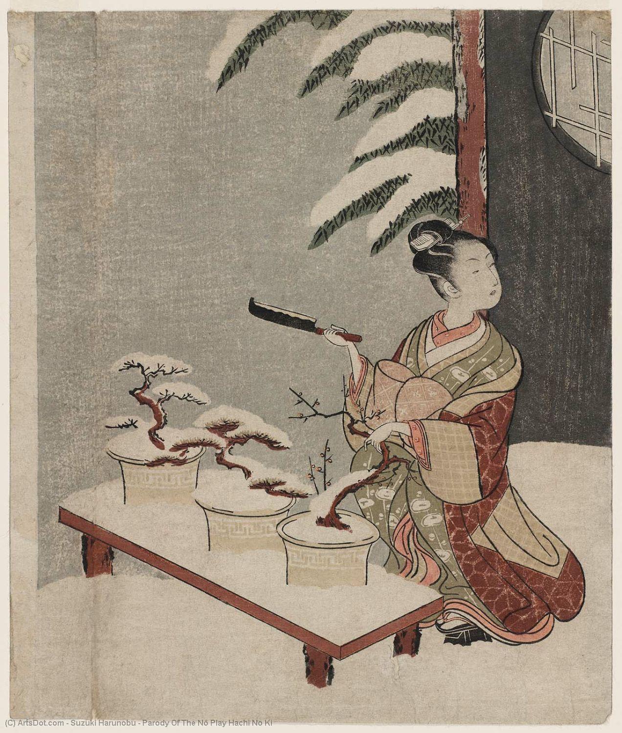 Parody Of The Nô Play Hachi No Ki — Suzuki Harunobu