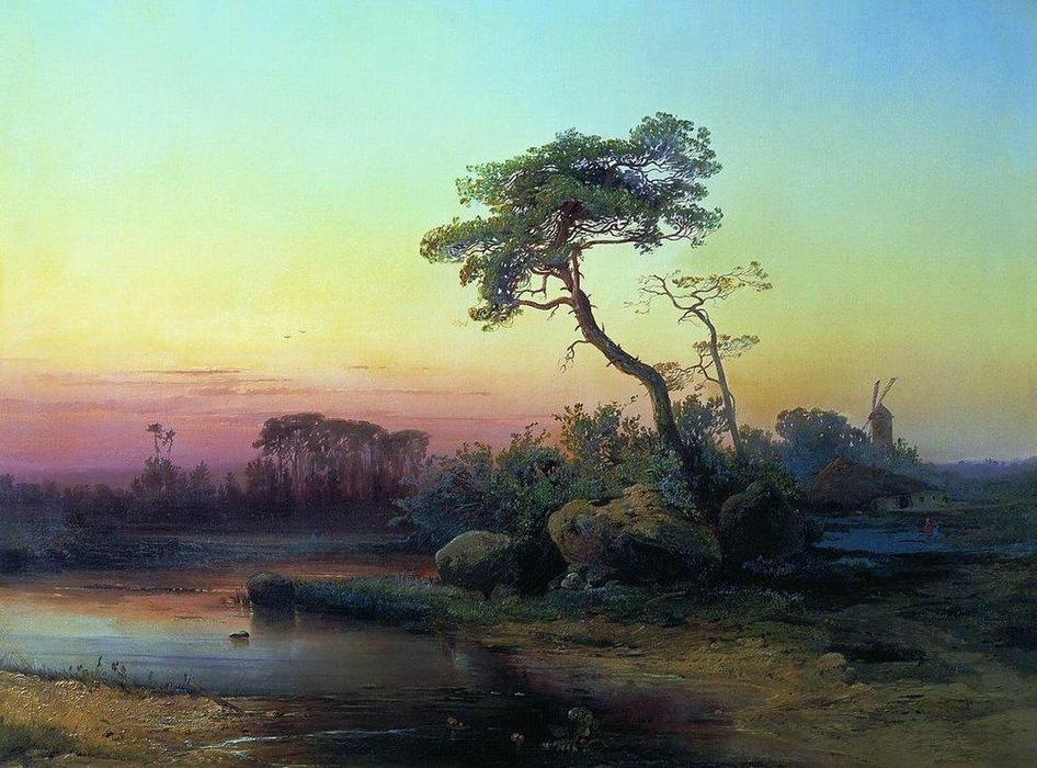 Landscape With Pine — Алексей Саврасов