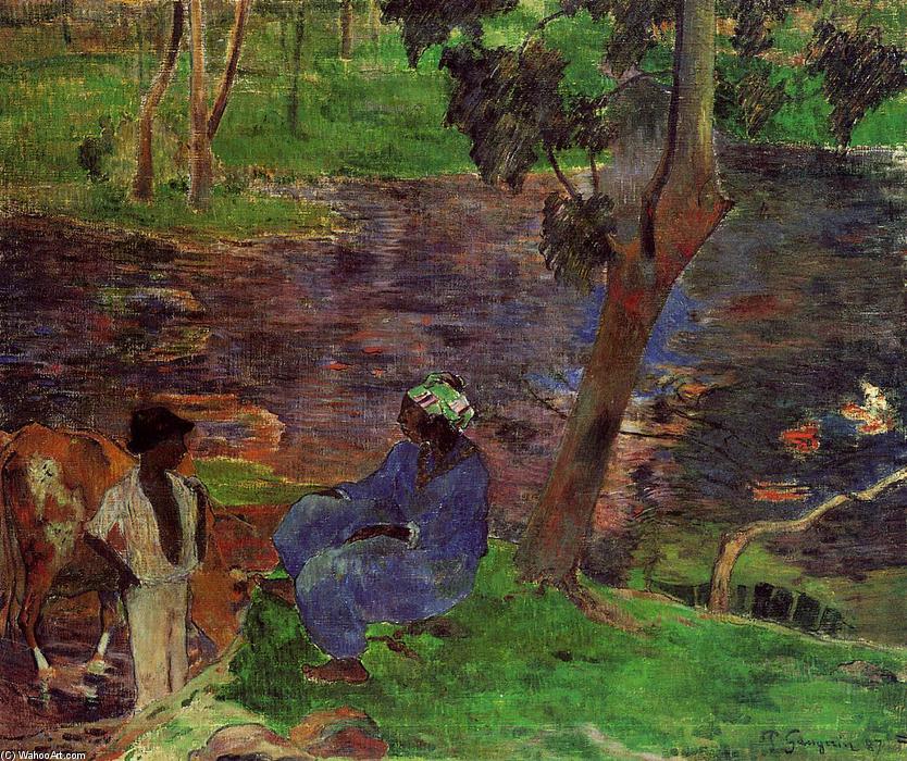 A La Orilla Del Río — Eugène Henri Paul Gauguin