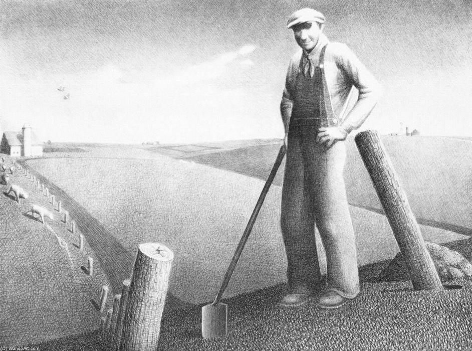 In The Spring — Grant Wood
