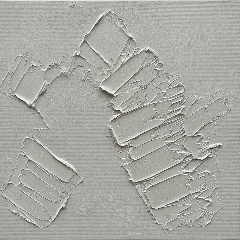 Fragmented Bone Ridges And Sculptural Grey Relief — David Moreau