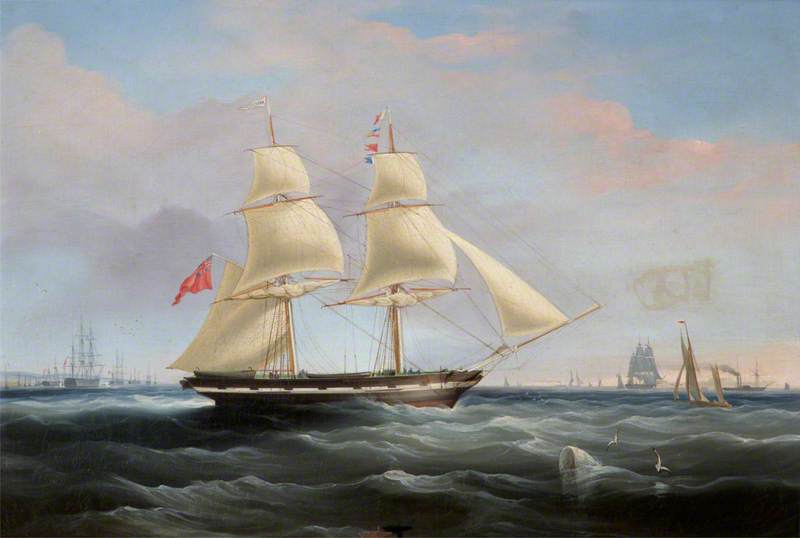 Seascape With The 'mary Dare' — James Miller Huggins