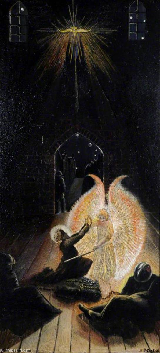 Saint Peter Being Delivered Out Of Prison By The Angel — Francis Ferdinand Maurice Cook