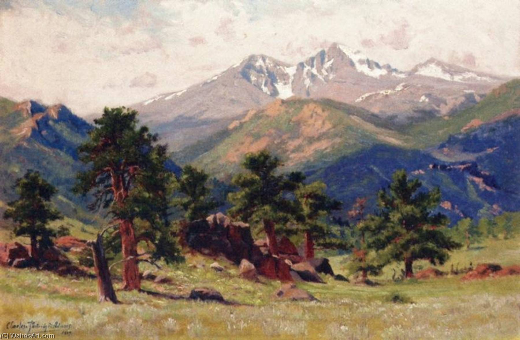 Longs Peak From Estes Park, Colo — Charles Partridge Adams