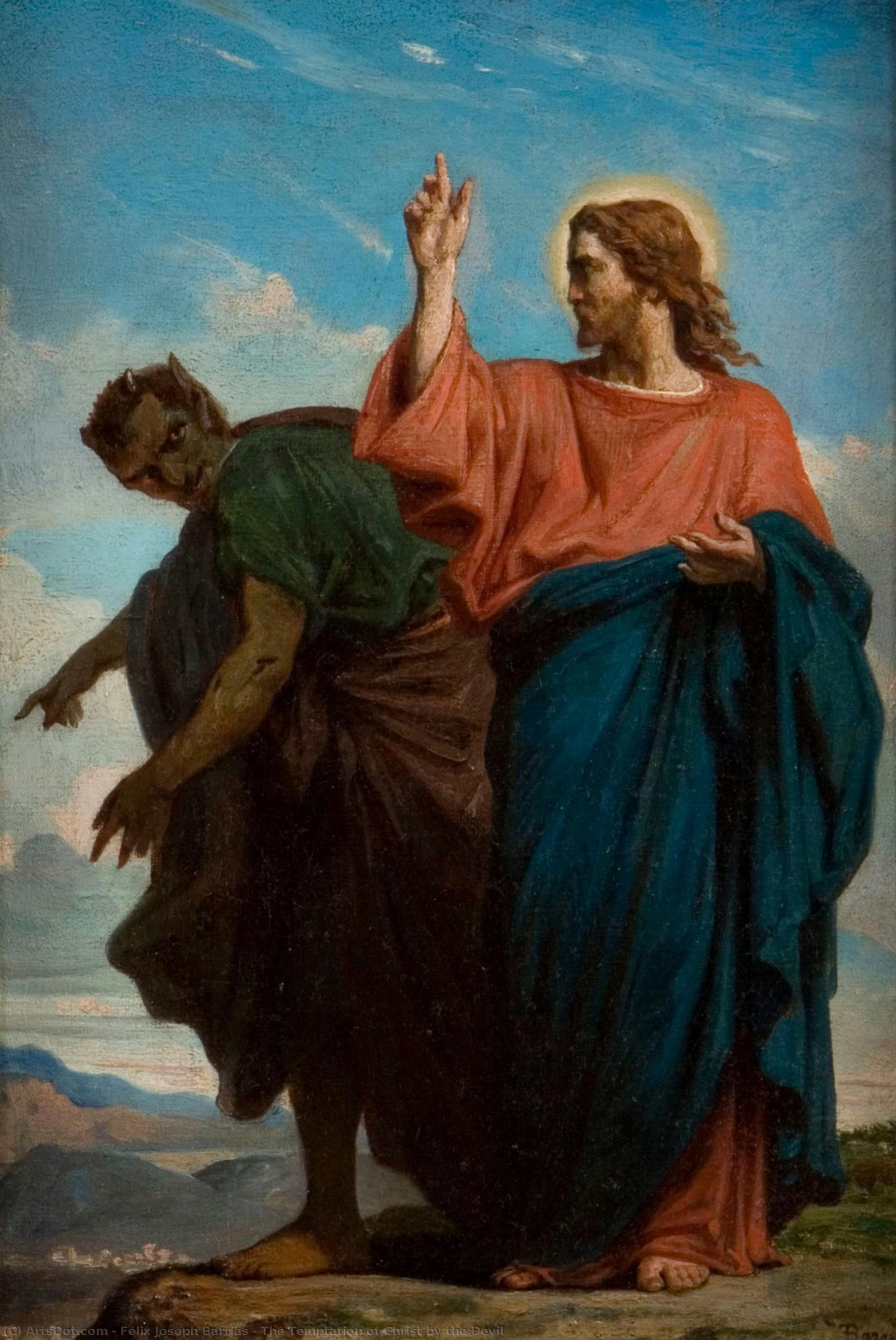The Temptation Of Christ By The Devil — Félix Joseph Barrias