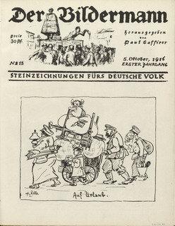 On Vacation (auf Urlaub) (front Cover, Folio 26) From The Periodical Der Bildermann, Vol. 1, No. 13 (october 1916) — Heinrich Zille