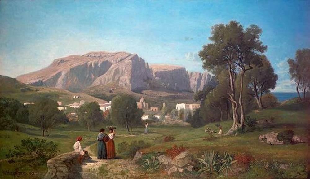 View Of The Island Of Capri — Henri-joseph Harpignies