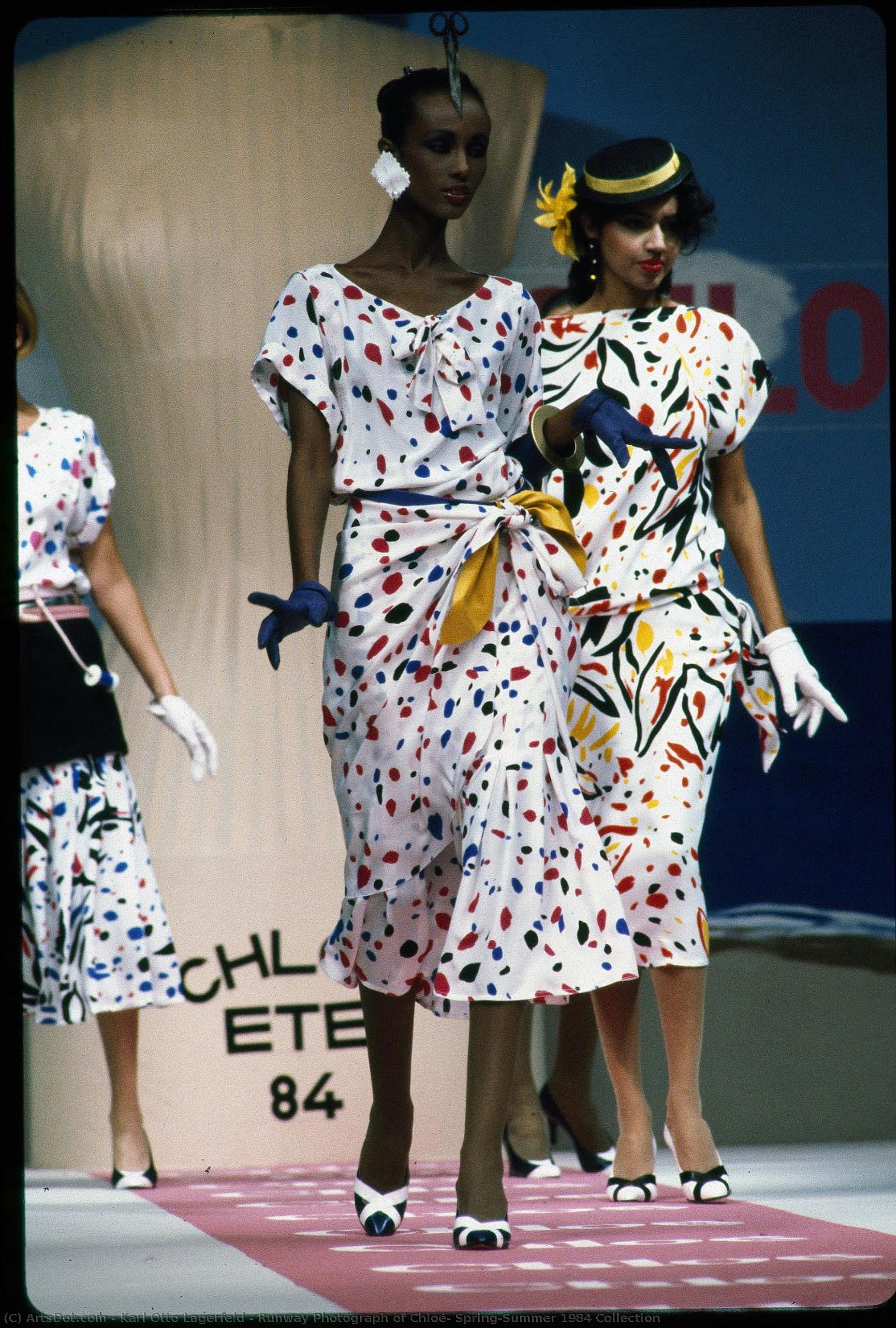 Runway Photograph Of Chloé, Spring/summer 1984 Collection — Karl Otto Lagerfeld