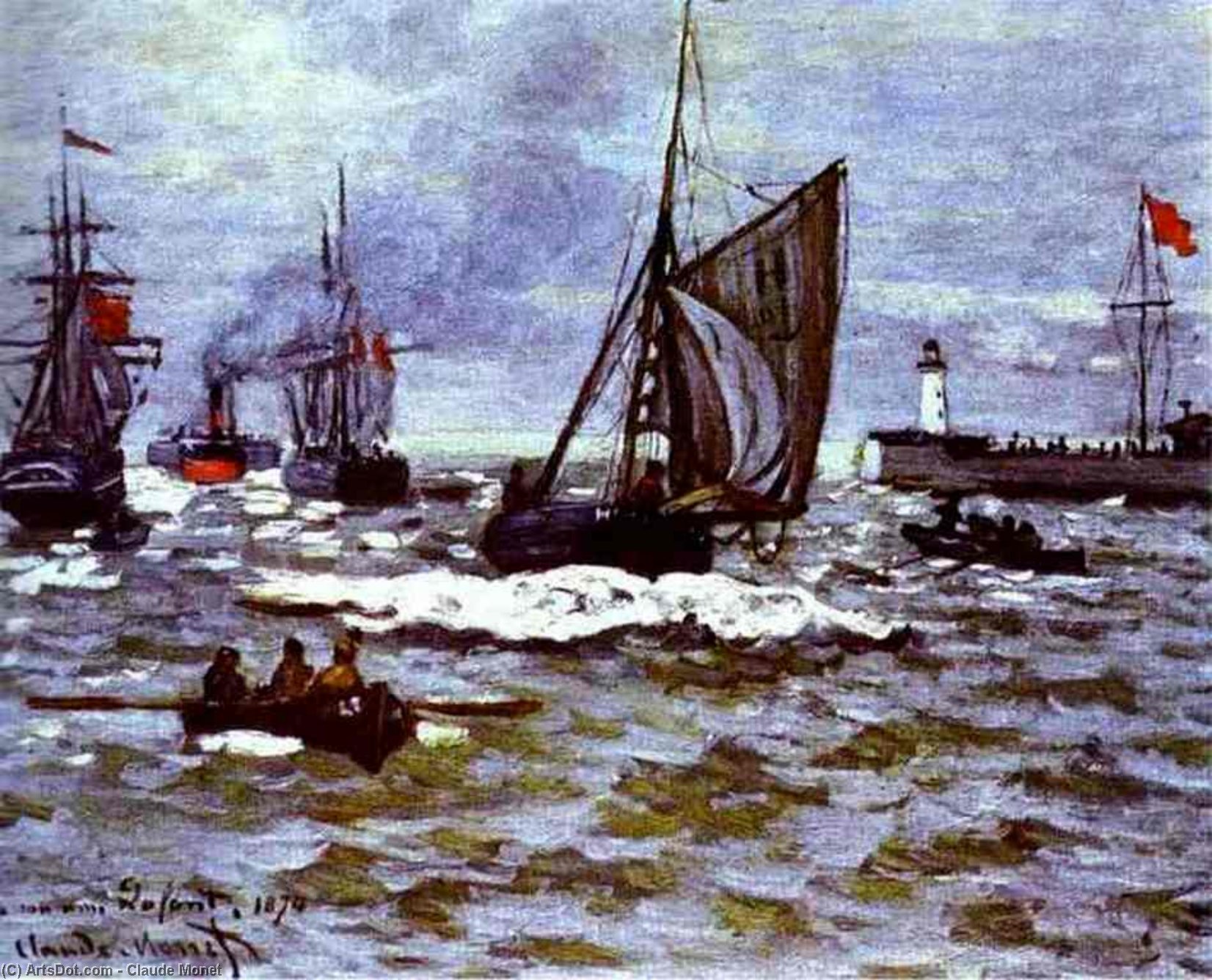 La Entrada Al Puerto De Honfleur — Claude Monet