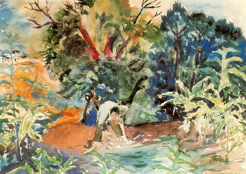 Farmers In The Garden — Rafael Zabaleta Fuentes