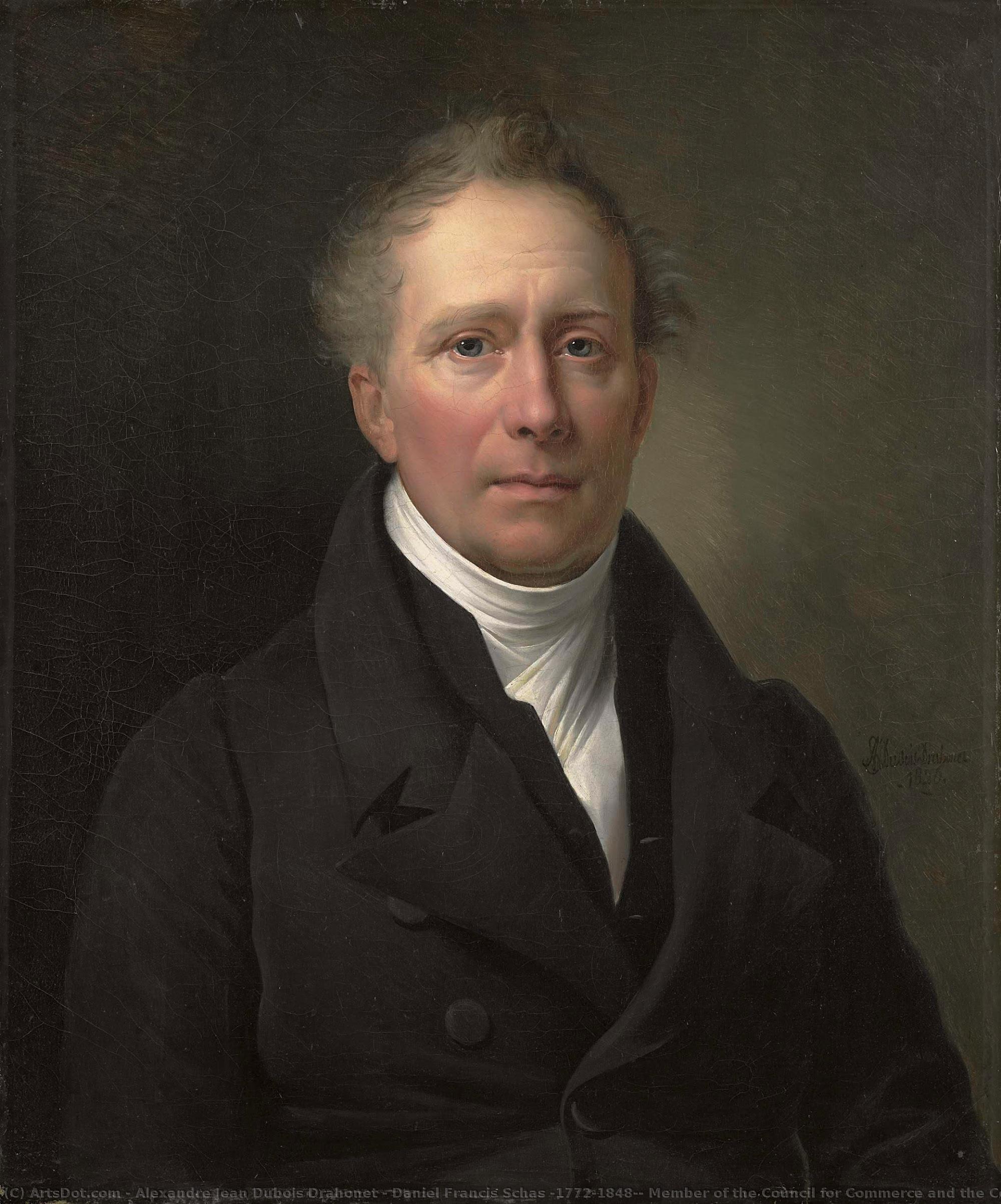 Daniel Francis Schas (1772-1848), Member Of The Council For Commerce And The Colonies From 1814 To 1820, Alexandre Jean Dubois Drahonet, 1826 — Alexandre-jean Dubois-drahonet