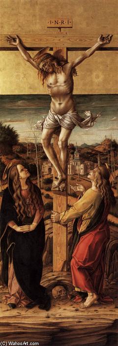 Crucifix With The Virgin And St John The Evangelist — Carlo Crivelli