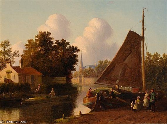 Moored Flat-bottom Boat — Joseph Bles