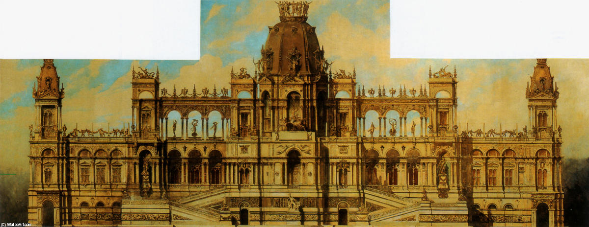 Entwürfe Für Einen Palast, Fassade — Hans Makart