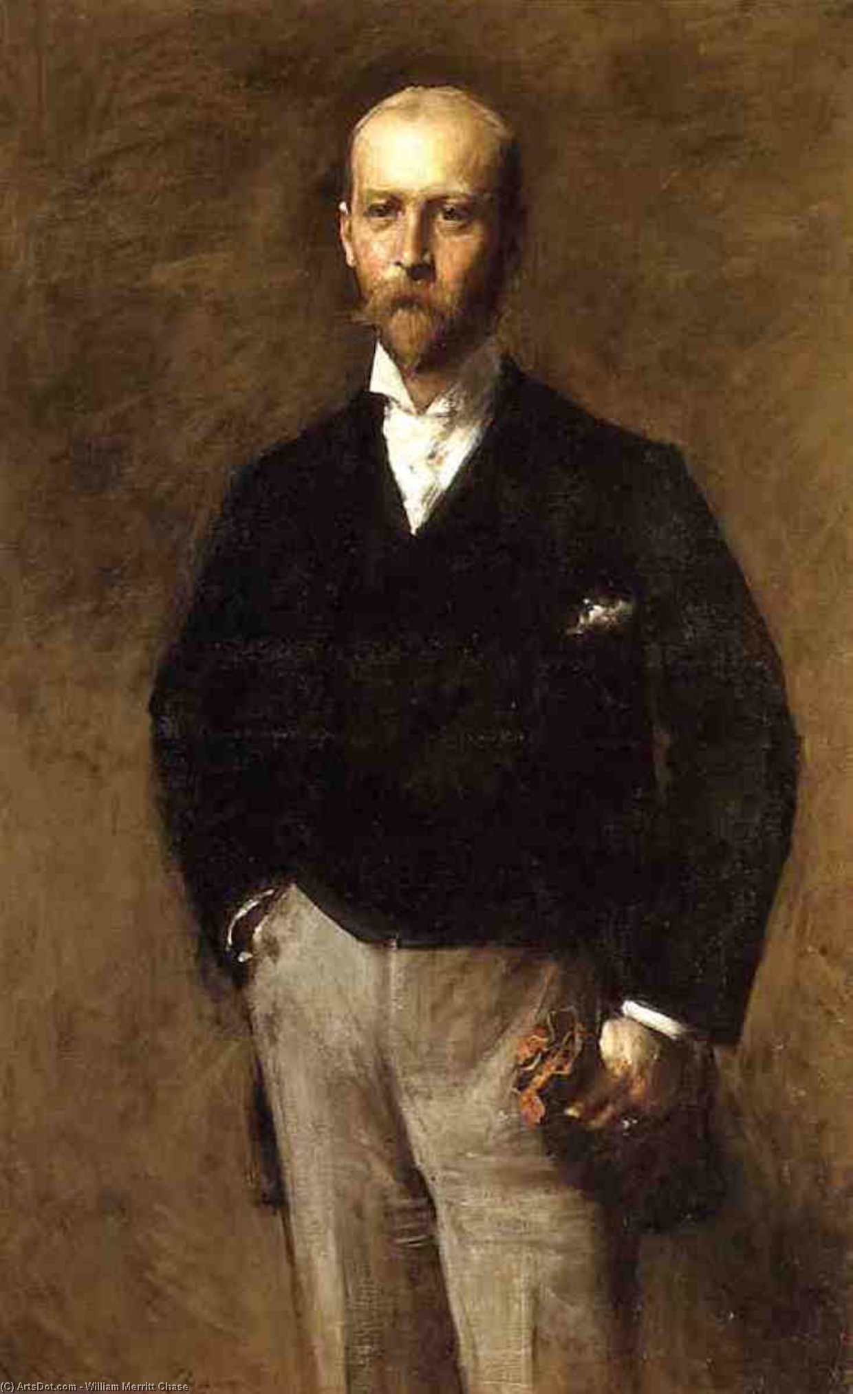Portrait Of William Charles Le Gendre — William Merritt Chase