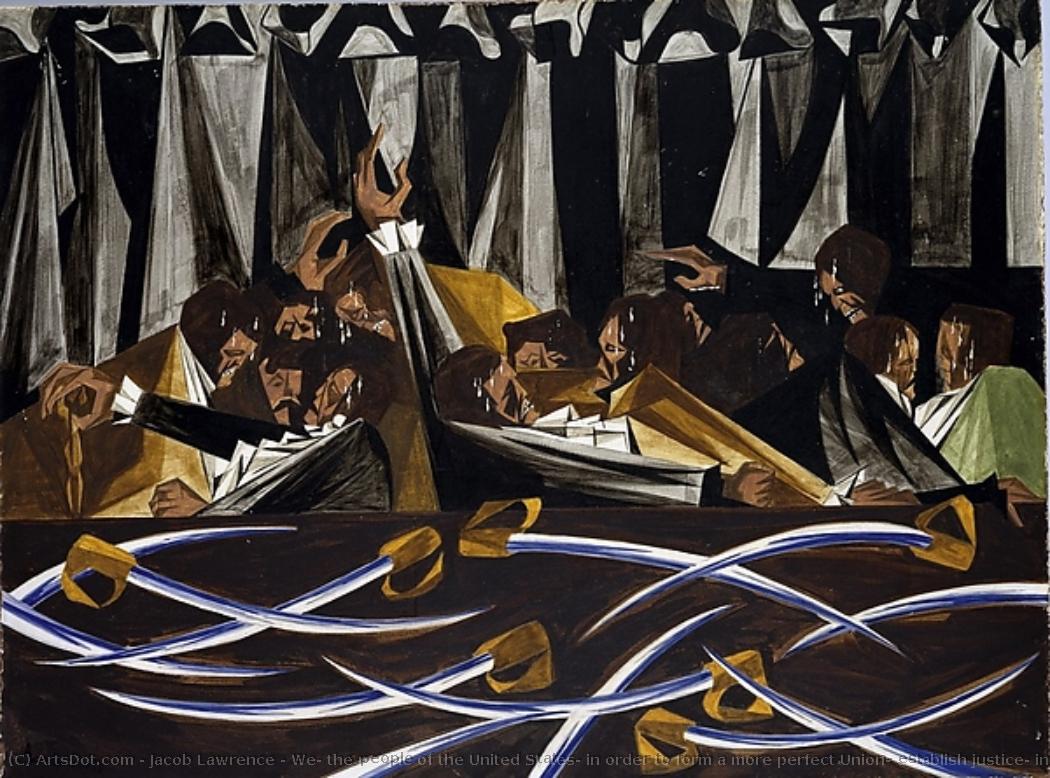 We, The People Of The United States, In Order To Form A More Perfect Union, Establish Justice, Insure Domestic Tranquility — Jacob Lawrence