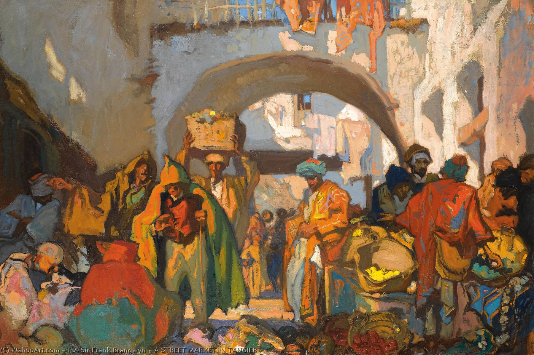 A Street Market In Tangier — Frank Brangwyn