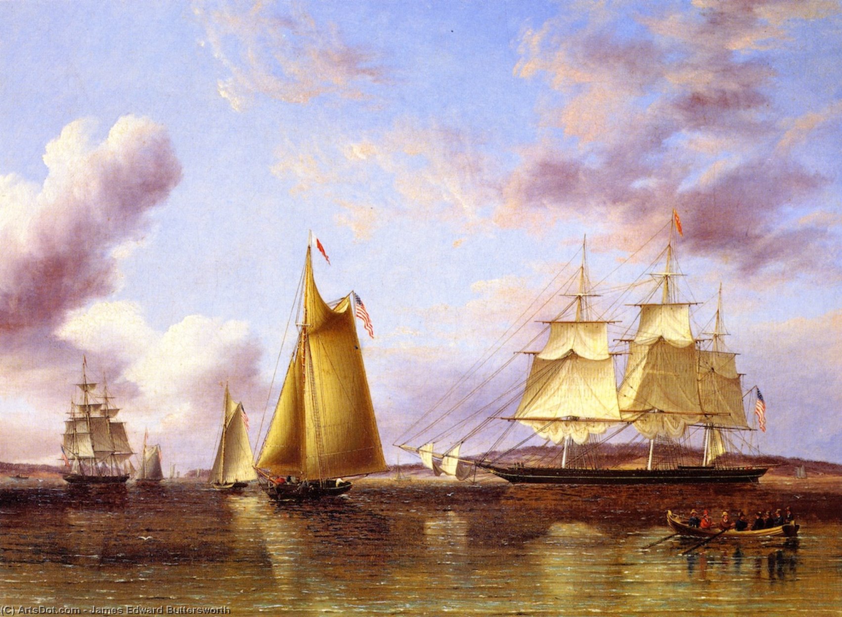 The N. B. Palmer'' In New York'' — James Edward Buttersworth