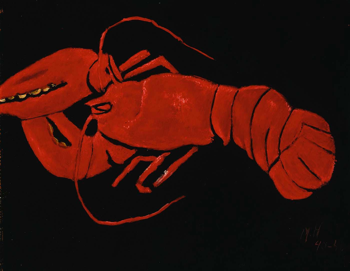 (lobster On Black Background) — Marsden Hartley