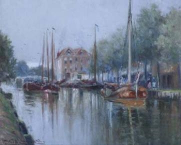 Thames Scene With Various Shipping — Charles John De Lacy