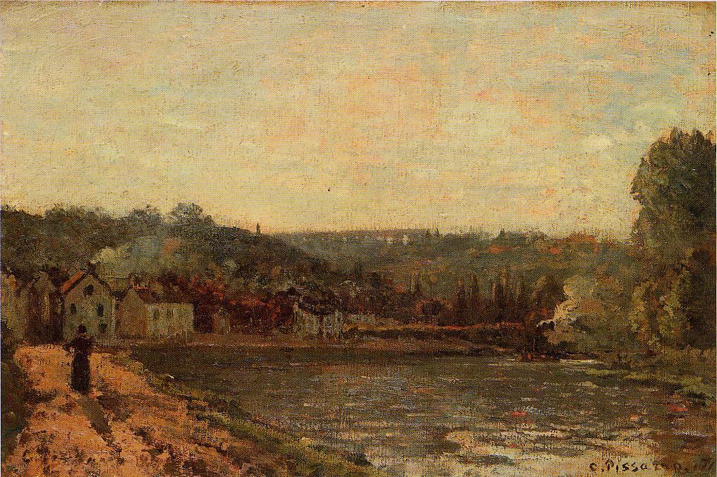 The Banks Of The Seine At Bougival — Camille Pissarro