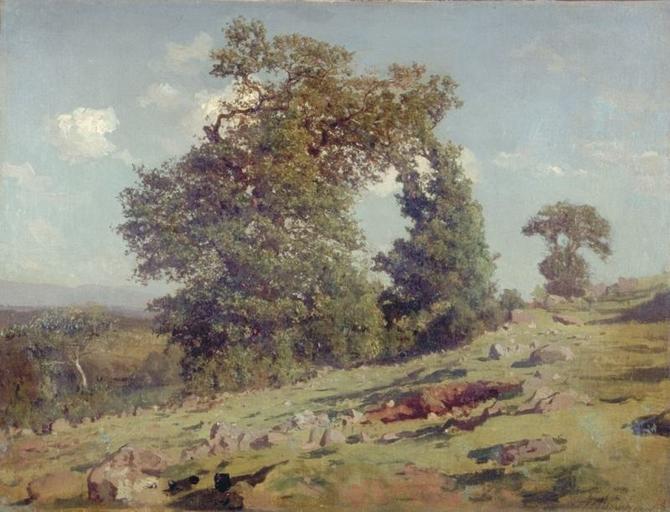 Groupe De Chenes Aux Environs De Mauriac — Auguste François Bonheur