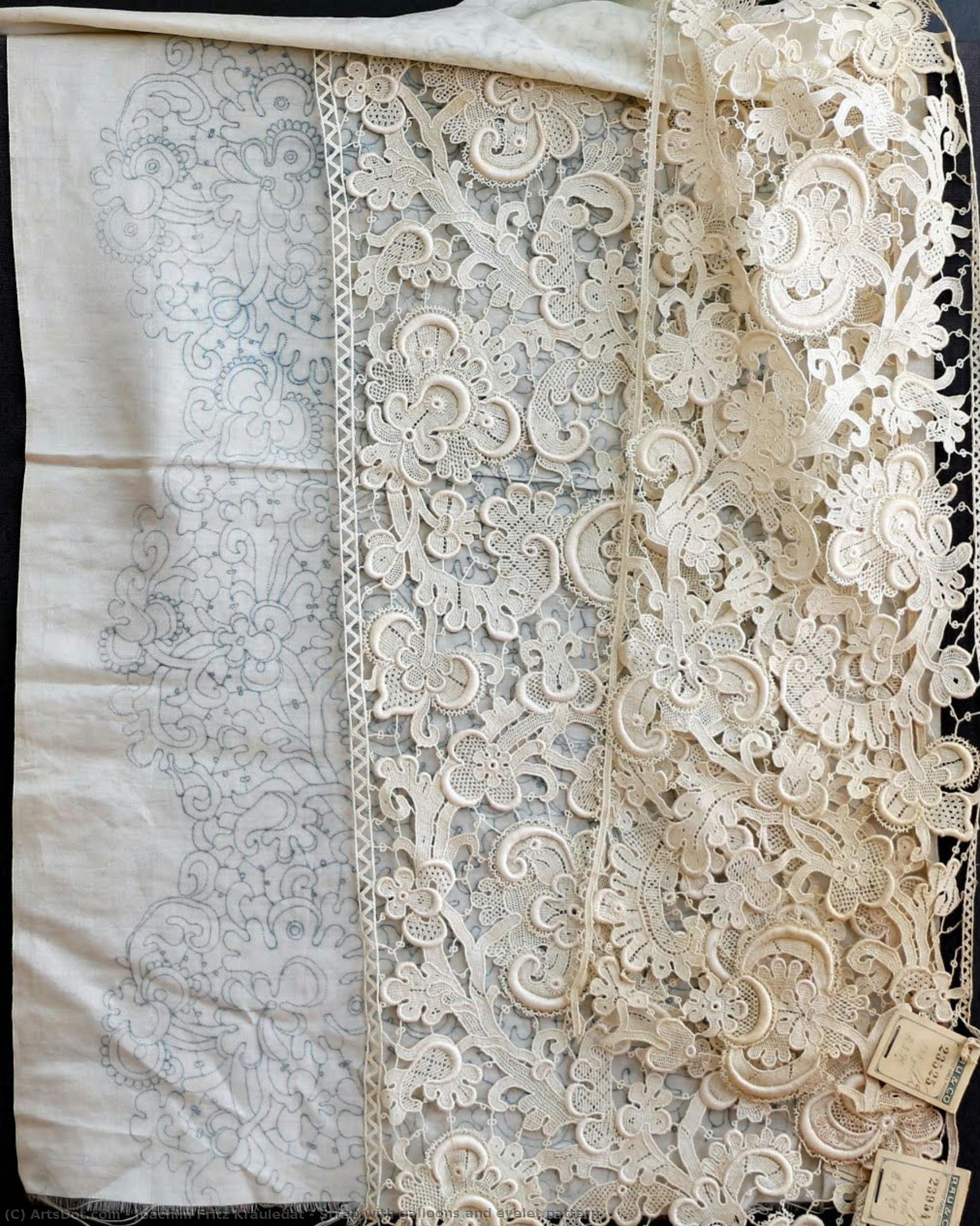Strap With Galloons And Eyelet Pattern — Joachim Fritz Krauledat