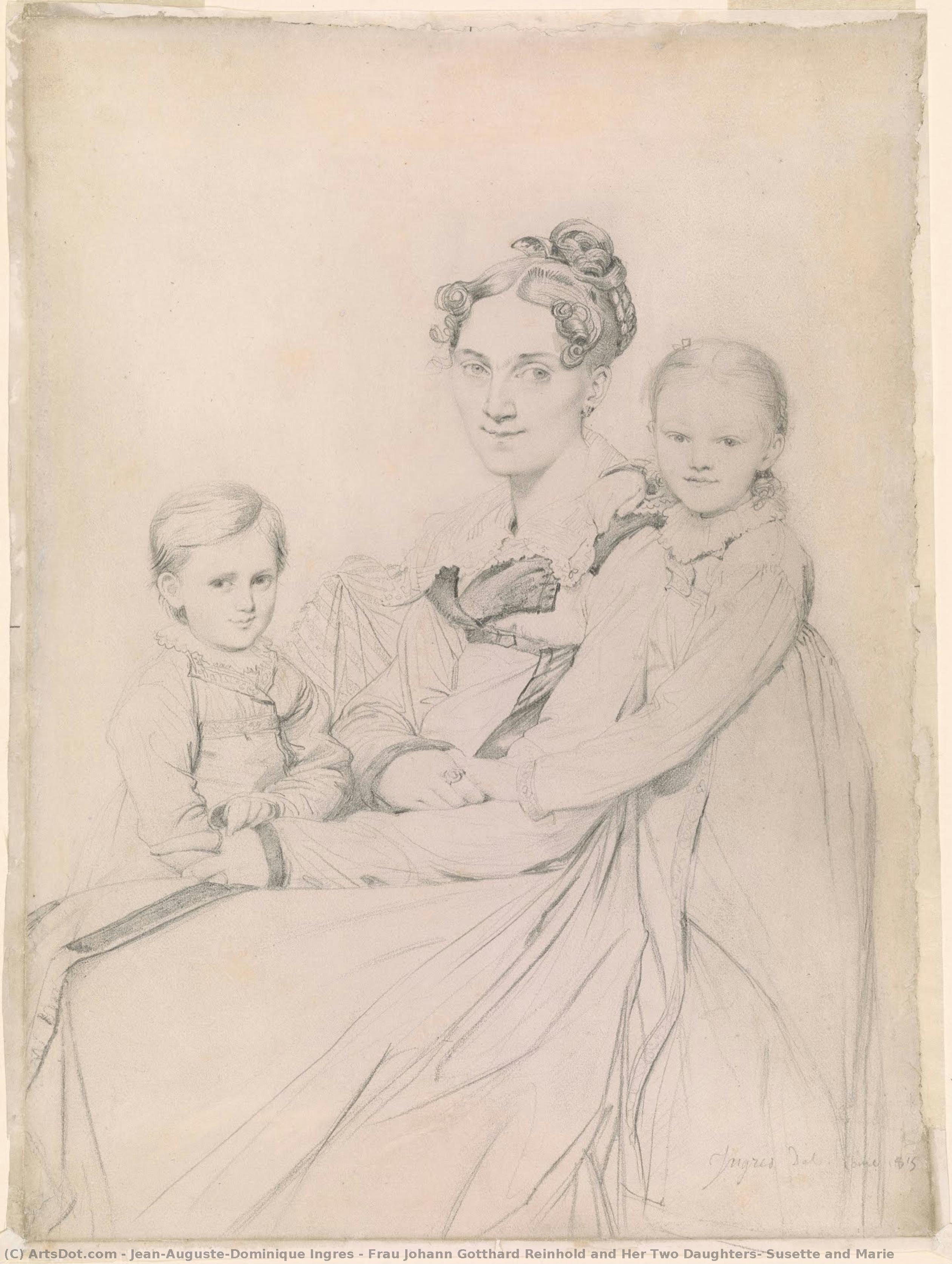 Frau Johann Gotthard Reinhold And Her Two Daughters, Susette And Marie — Jean-auguste-dominique Ingres