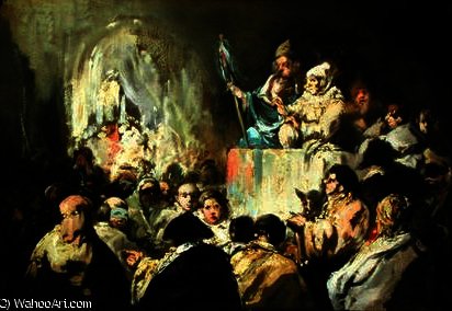 Addressing A Masked Crowd — Eugenio Lucas Y Padilla (eugenio Lucas Velázquez)