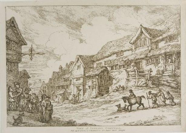 View Of Liskard, Cornwall — Thomas Rowlandson