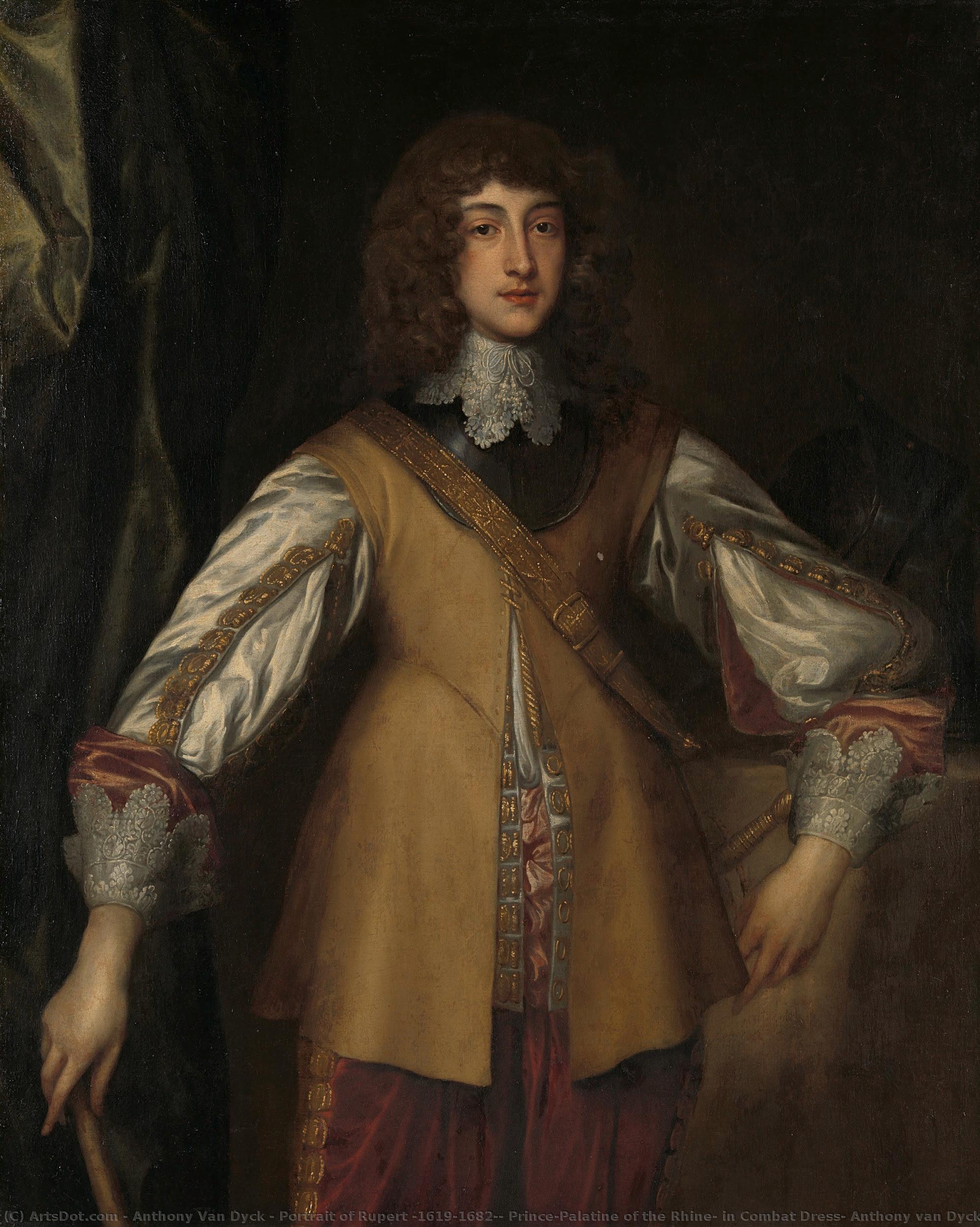 Portrait Of Rupert (1619-1682), Prince-palatine Of The Rhine, In Combat Dress, Anthony Van Dyck (copy After), After C. 1645 — Sir Anthony Van Dyck