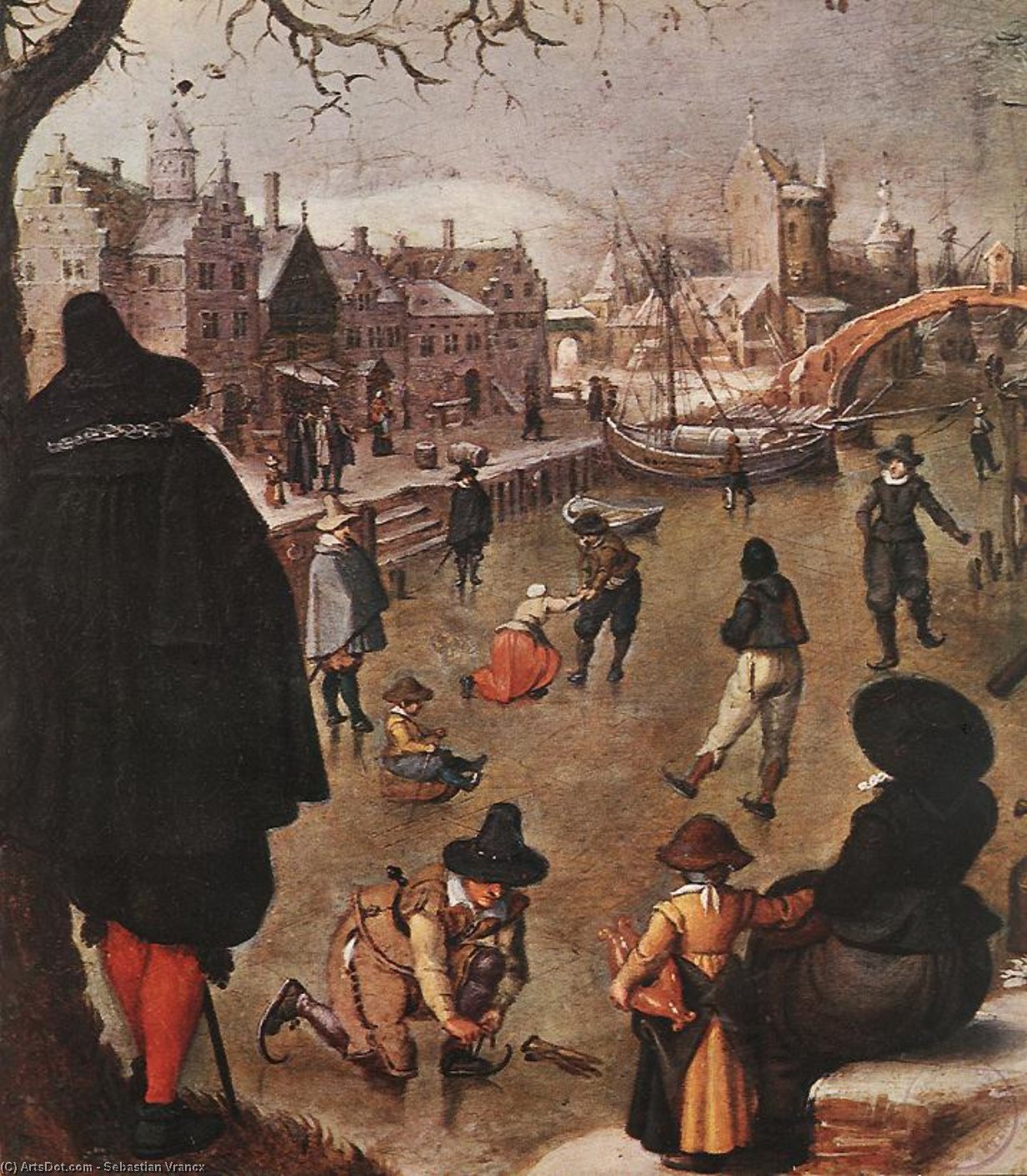 January (detail) — Sebastián Vrancx