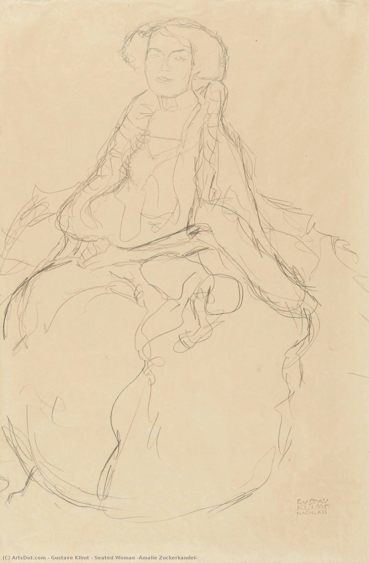 Mujer Sentada (amalie Zuckerkandel) — Gustav Klimt