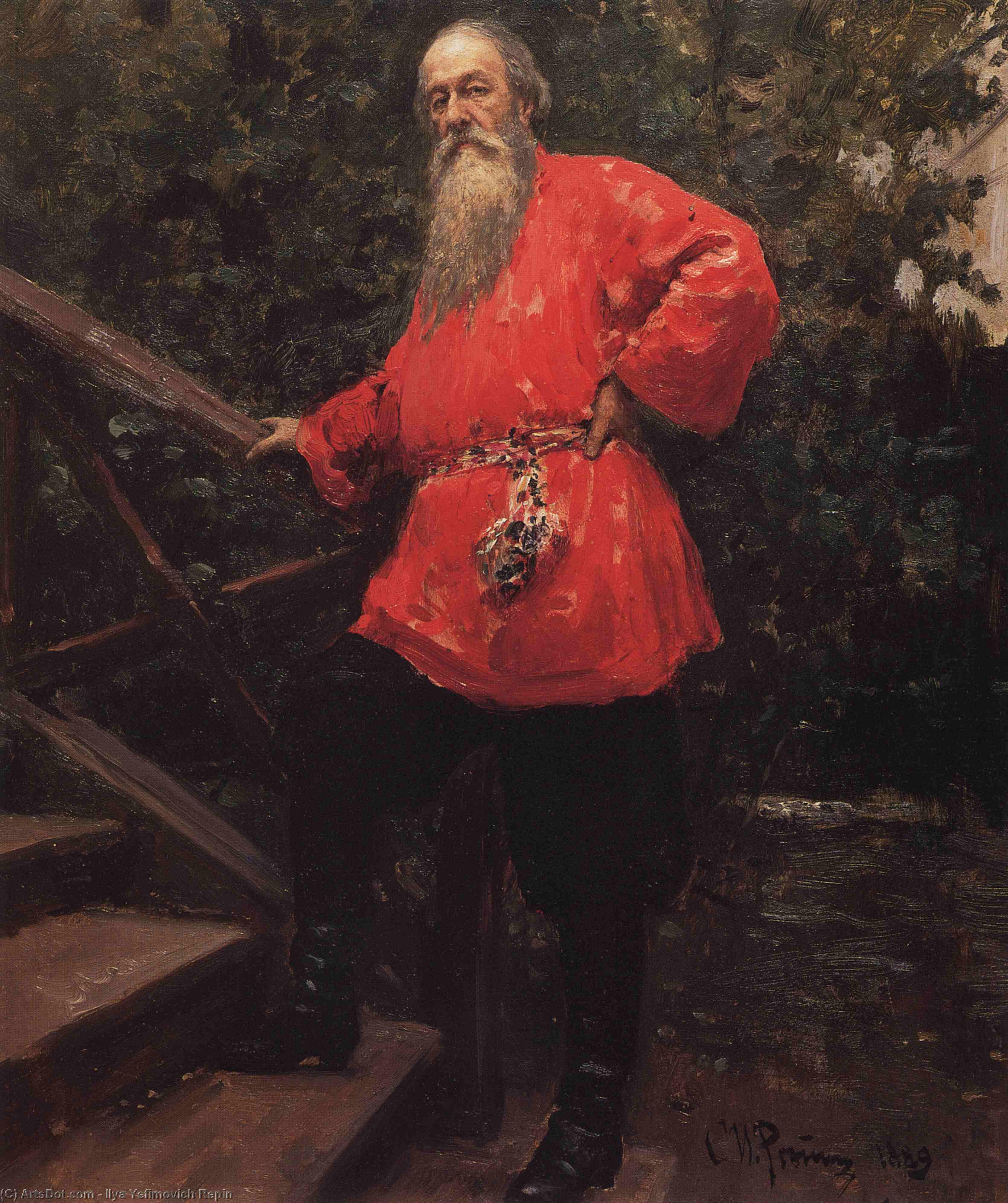 Portrait Of The Art Critic Vladimir Stasov — Иља Репин