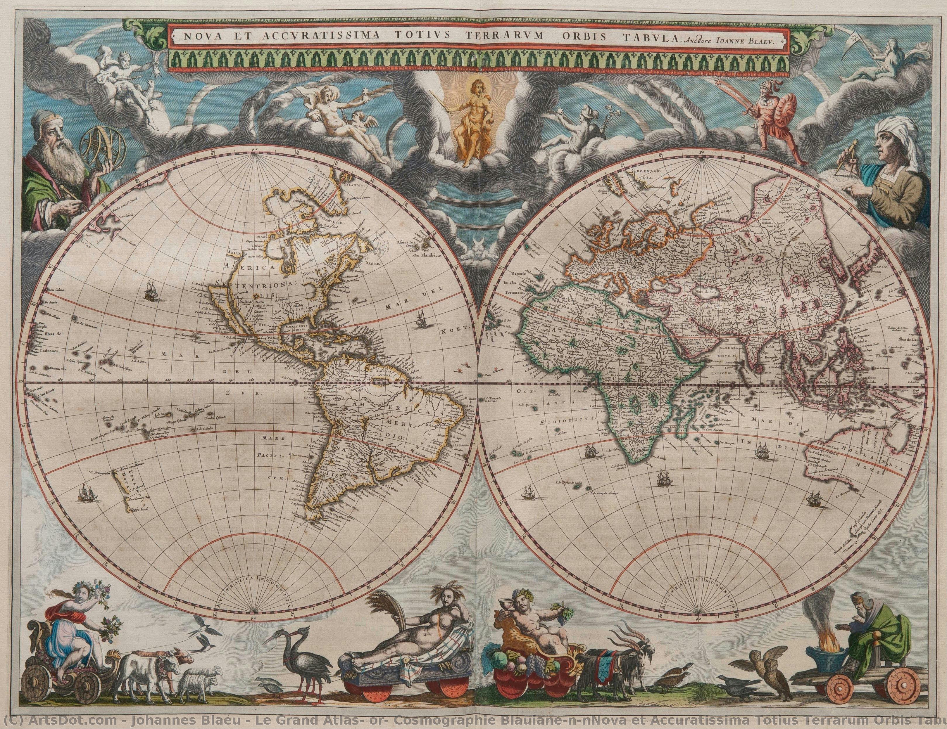 Le Grand Atlas, Or, Cosmographie Blauiane\n\nnova Et Accuratissima Totius Terrarum Orbis Tabula — Johannes Blaeu
