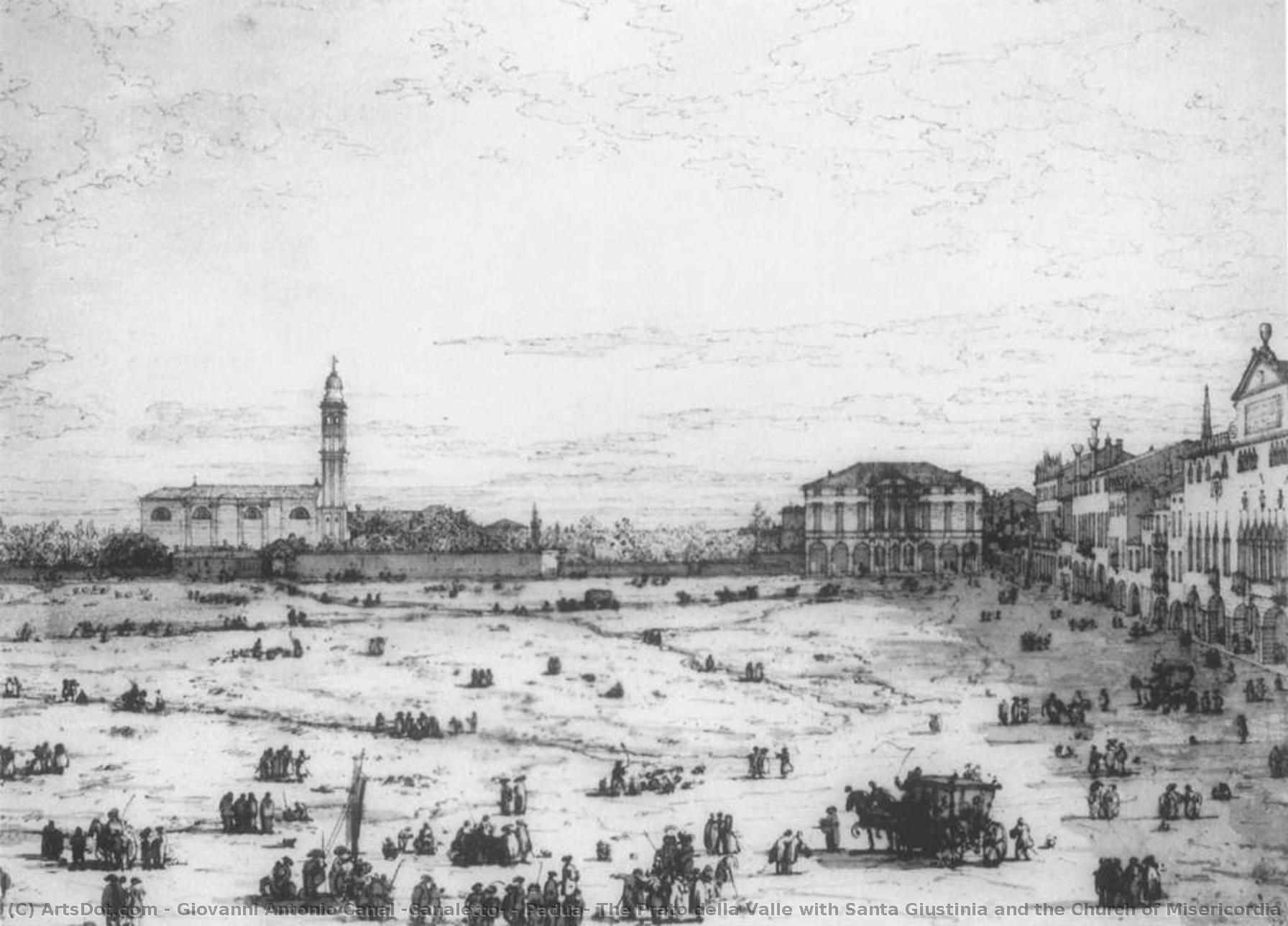 Padua: The Prato Della Valle With Santa Giustinia And The Church Of Misericordia — Canaletto