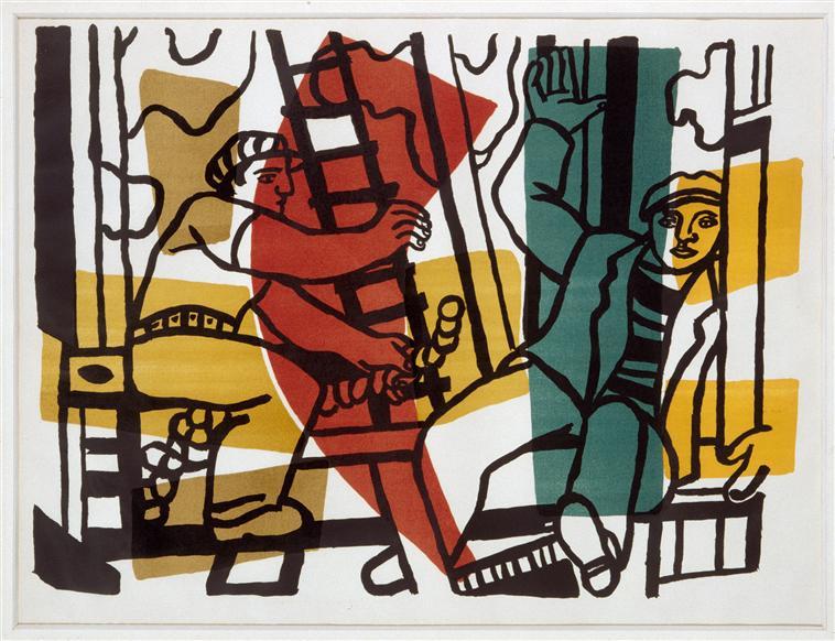 The Builders (outside Color) — Fernand Léger