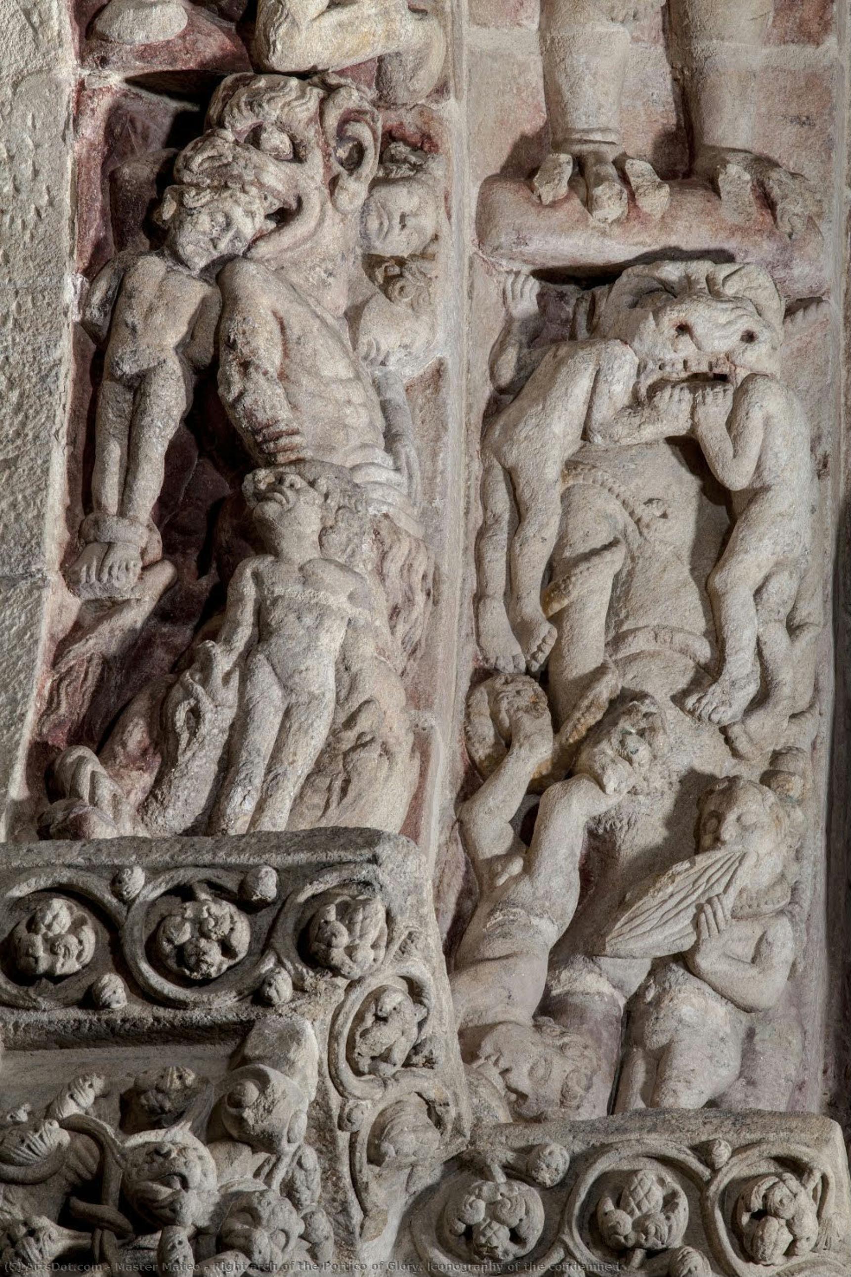 Right Arch Of The Portico Of Glory. Iconography Of The Condemned — Meister Mateo