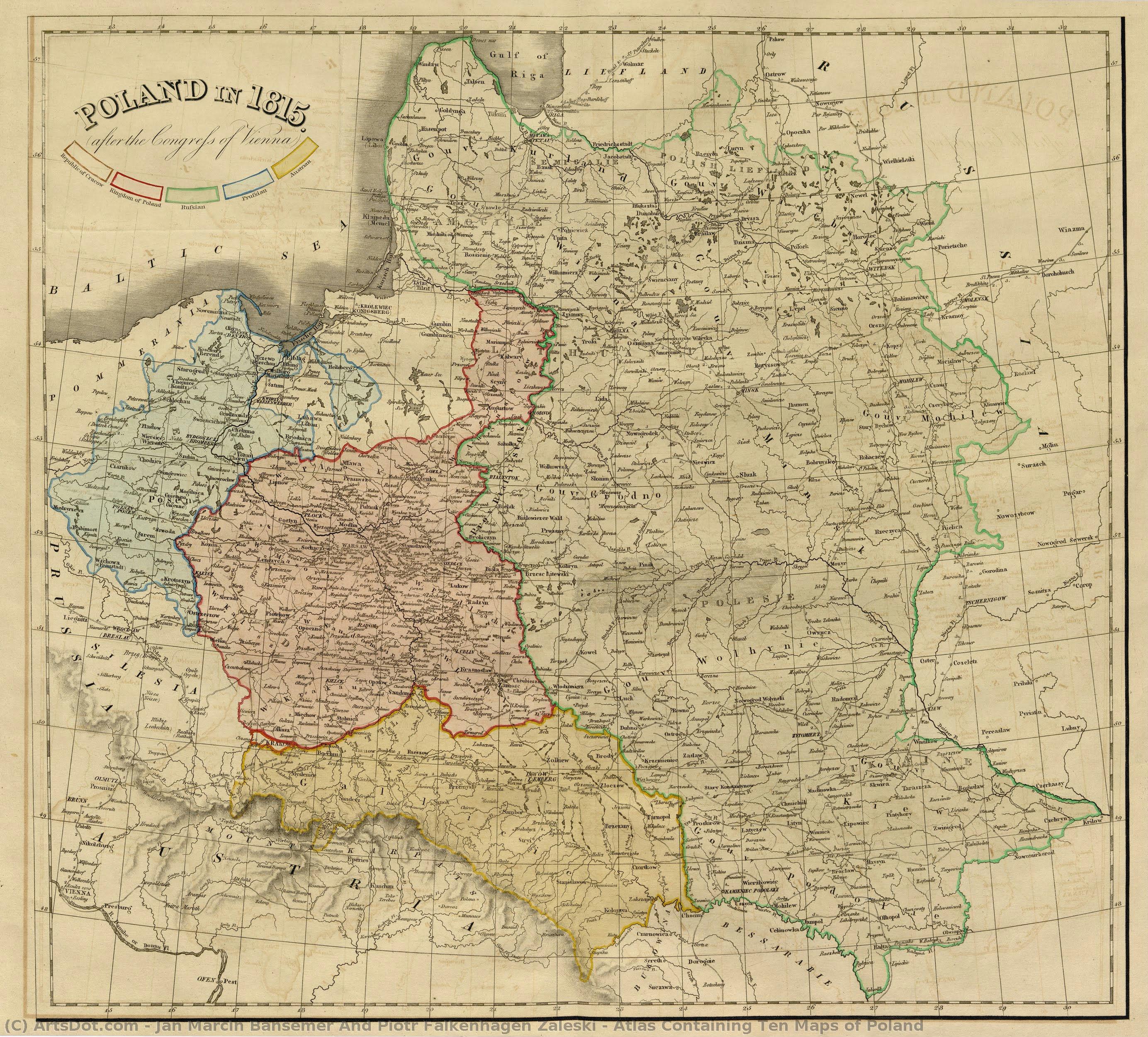 Atlas Containing Ten Maps Of Poland — Jan Marcin Bansemer And Piotr Falkenhagen Zaleski