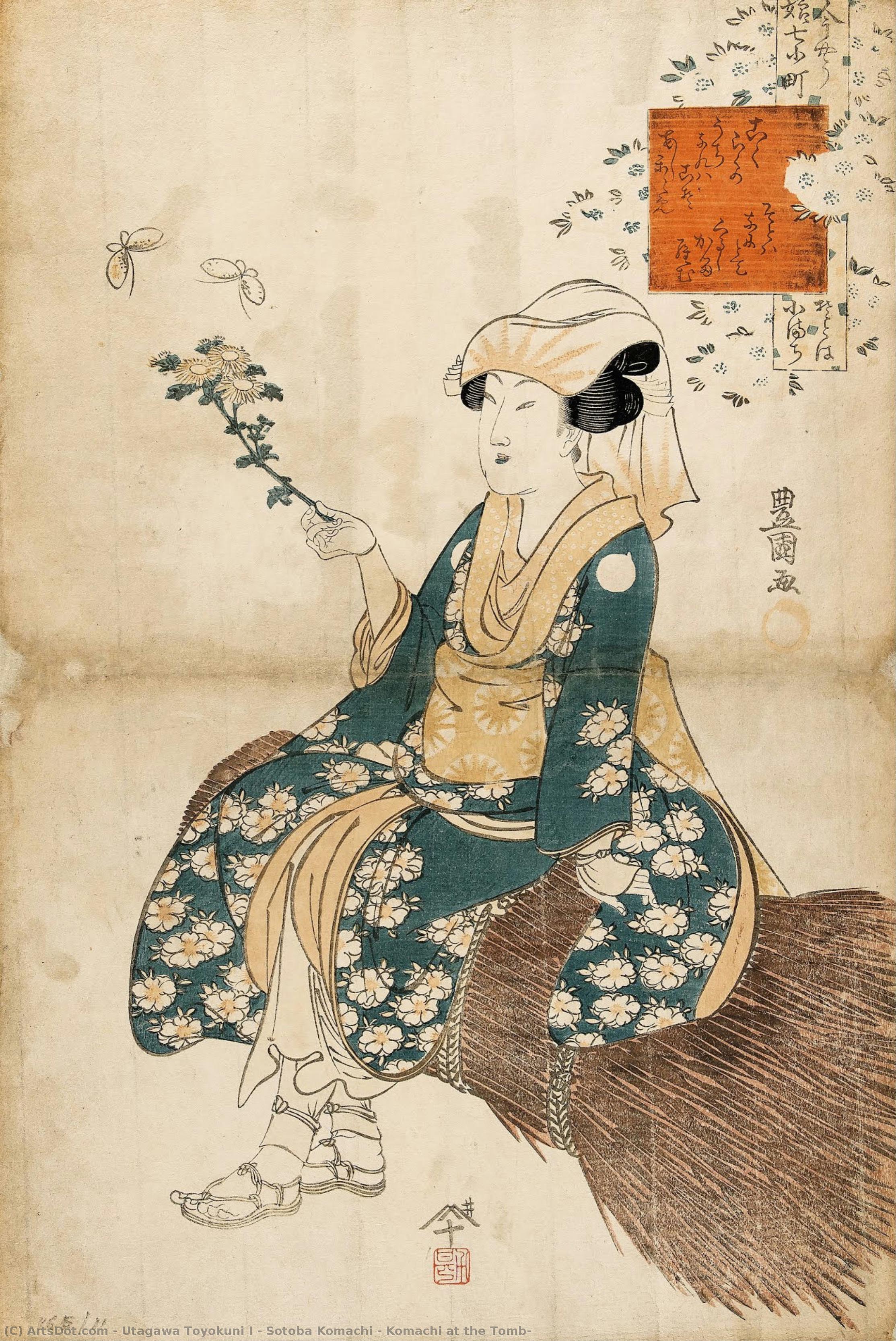 Sotoba Komachi ( Komachi At The Tomb) — Utagawa Toyokuni I