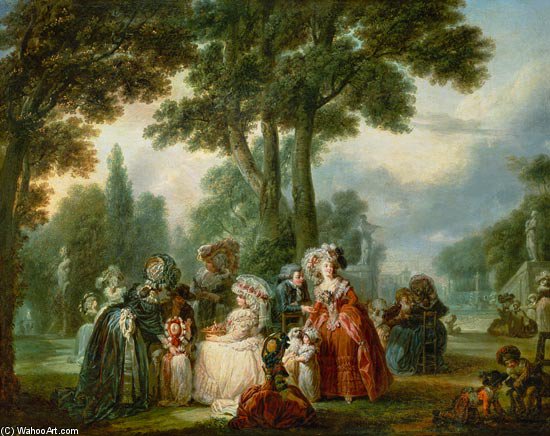 A Meeting In The Park — François Louis Joseph Watteau (watteau De Lille)