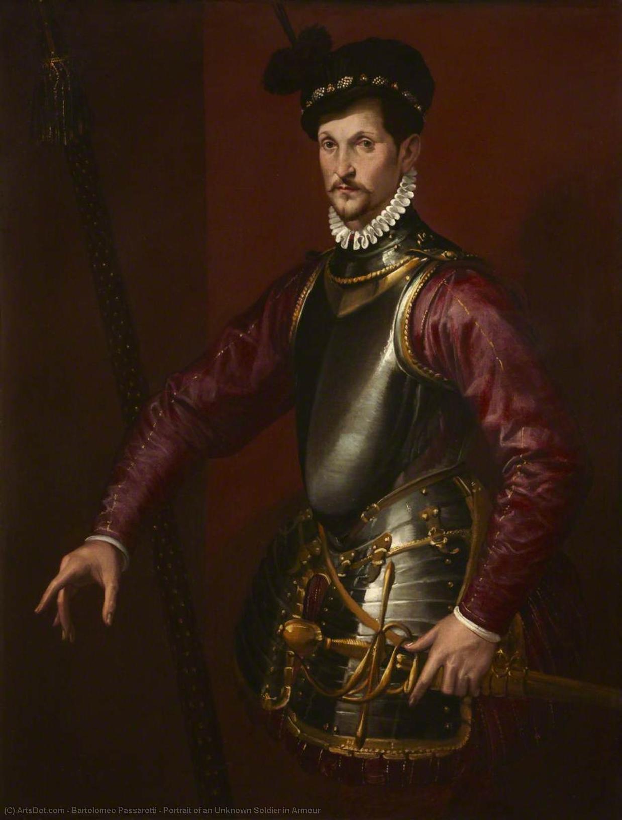 Portrait Of An Unknown Soldier In Armour — Bartolomeo Passerotti