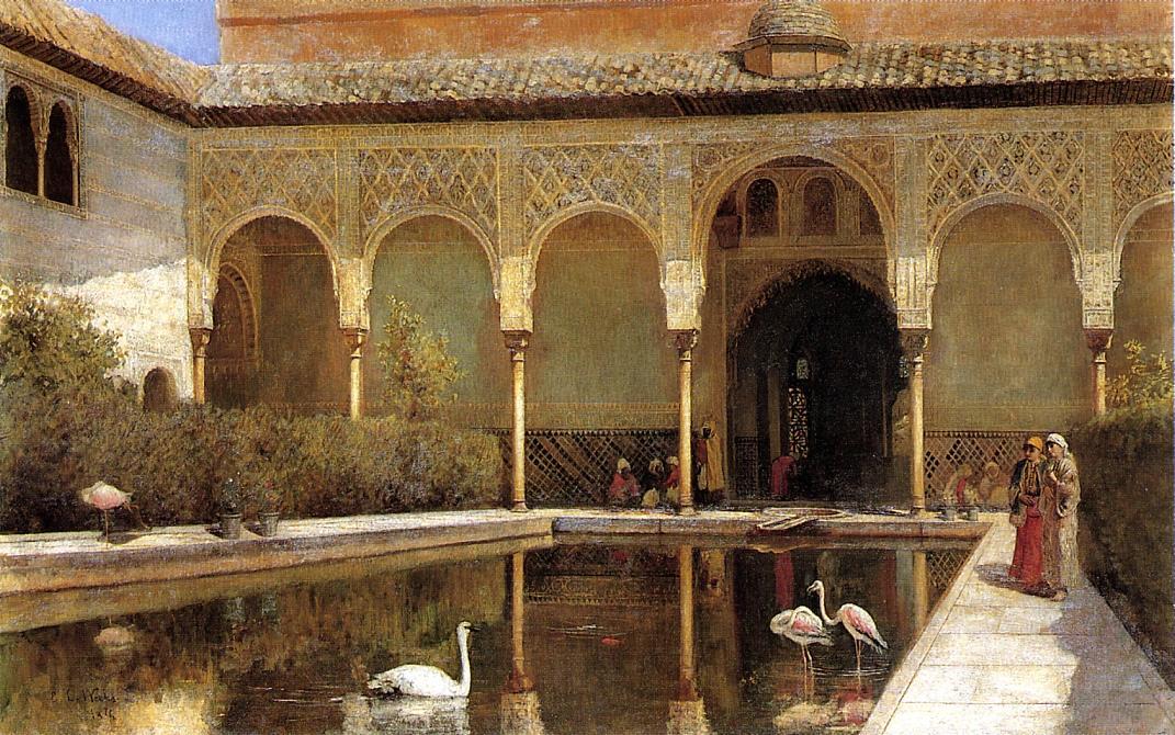 A Court In The Alhambra In The Time Of The Moors — Edwin Lord Weeks