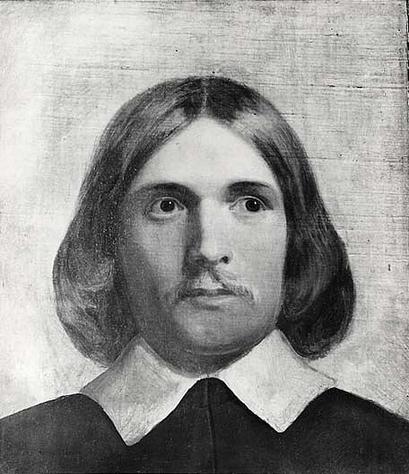 Head Of A Puritan, (painting) — Emanuel Gottlieb Leutze