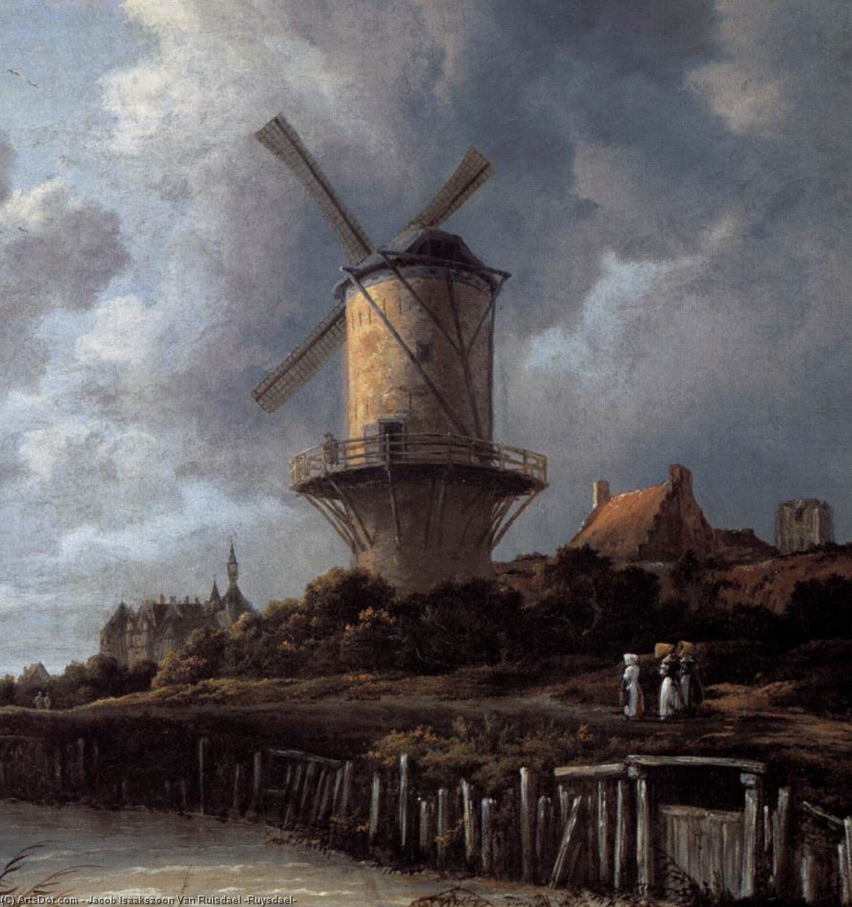 The Windmill At Wijk Bij Duurstede (detail) — Jacob Isaackszoon Van Ruisdael