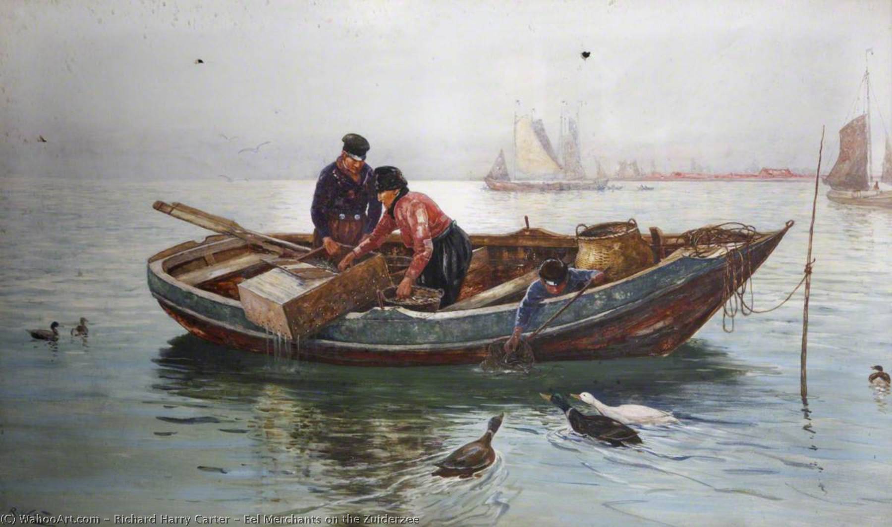 Eel Merchants On The Zuiderzee — Richard Harry Carter